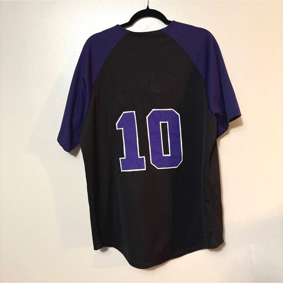 Arizona Diamondbacks Majestic Button-Up Jersey Black & Purple Size L - Picture 4 of 7